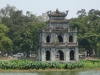 The pagoda on Hoan Kiem lake